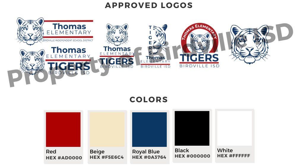 Birdville ISD logos and approved colors. Contact district for logos and details. 